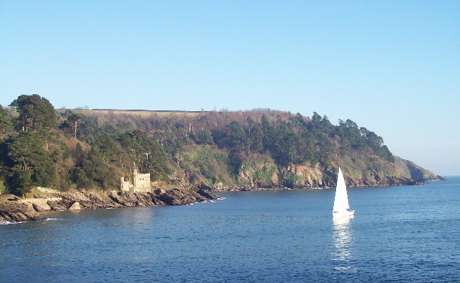 Image looking outwards from Dartmouth Harbour.